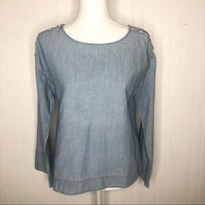 Madewell Denim Chambray Top Size XS